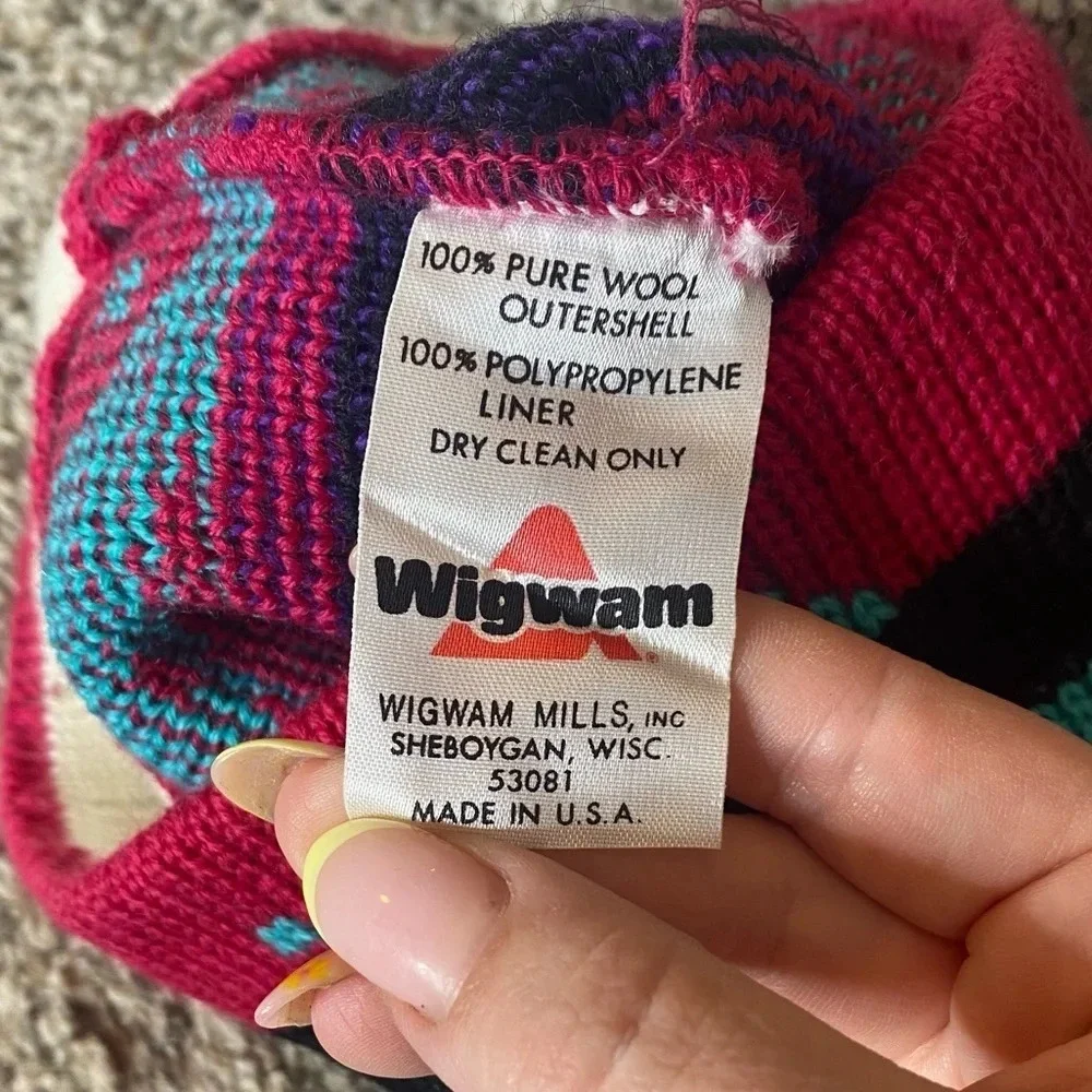 Vintage‎ Wigwam 100% Pure Wool 80s Style Beanie - Picture 4 of 5